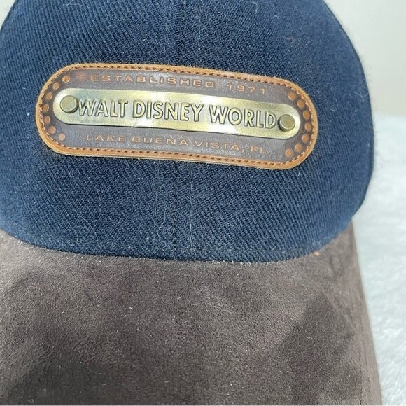 Walt Disney World Baseball Hat Cap Wool Adult WDW Lake Buena Vista FL Blue Brown - Picture 3 of 9